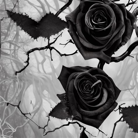 Black Roses Gothic Heart Cinematic Digital Painting · Creative Fabrica