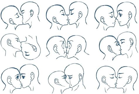 Kissing Drawing Template
