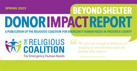 Beyond Shelter Donor Impact Report • The Religious Coalition For