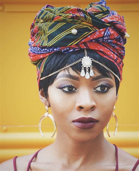 Blogger Caribbean Cowgirl In One Of Our African Print Headwraps African Head Scarf Ankara