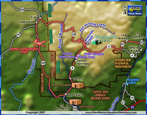 Jemez Mountain Trail Scenic Byway Map Colorado Vacation