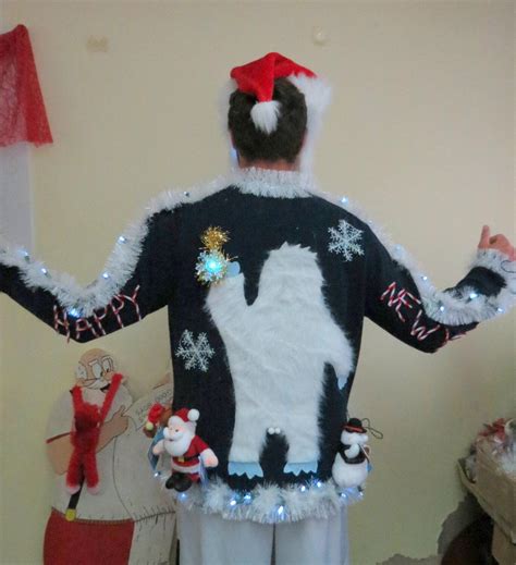 Products 3 D Furry Fuzzythe Abominable Yeti Snowman Light Up Tacky Ugly Christmas Sweater