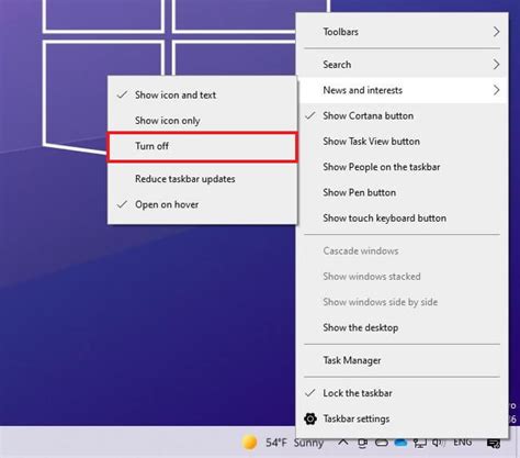 How To Disable Taskbar News And Interests On Windows 10 Pureinfotech