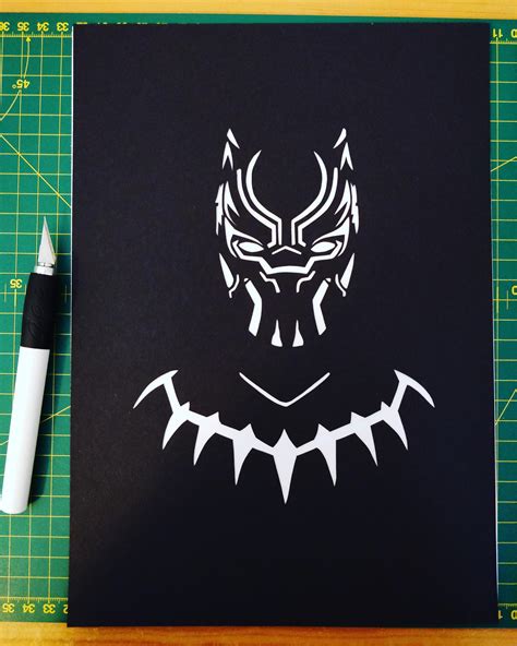 Black Panther Paper Cutting I Made Marvel