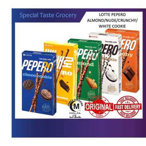 Free Shipping Lotte Pepero Almond Chocolate Nude Crunchy Shopee