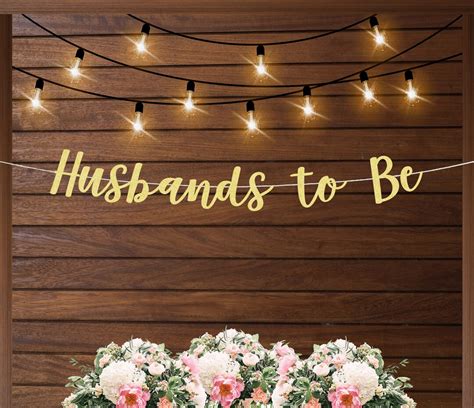 Husbands To Be Banner Same Sex Bridal Shower Gay Wedding Etsy
