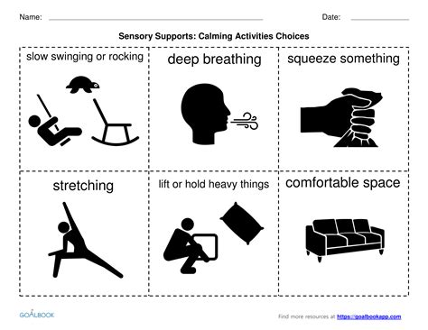 Calming Strategies Choice Cards | Calming strategies, Calming activities, Supportive