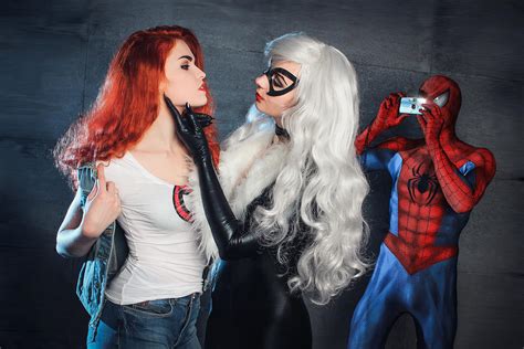 Spider Man Black Cat Mary Jane Cosplay Marvel By Agflower On Deviantart