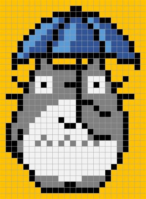 totoro grid - Google Search | Minecraft pixel art, Pixel ... Save your image, which can be used with worldedit plugin.