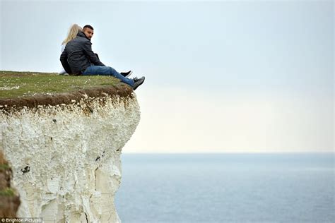 Sightseers Still Taking Pictures On Seven Sisters Cliffs Daily Mail