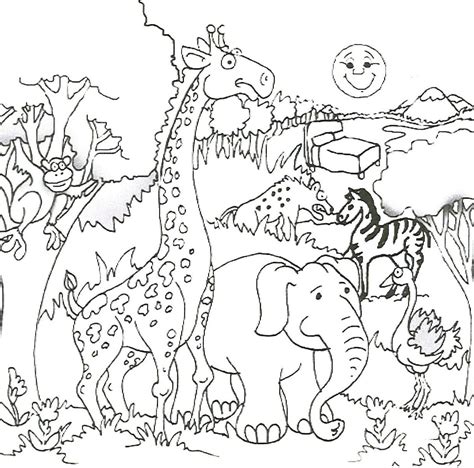 African Safari Coloring Pages Printable Free Coloring Sheets