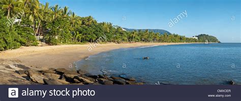 View Along Trinity Beach Cairns Queensland Australia Stock Photo Alamy