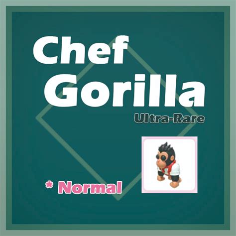 Chef Gorilla Normal Ultra Rare Chef Gorilla Virtual Item Shopee