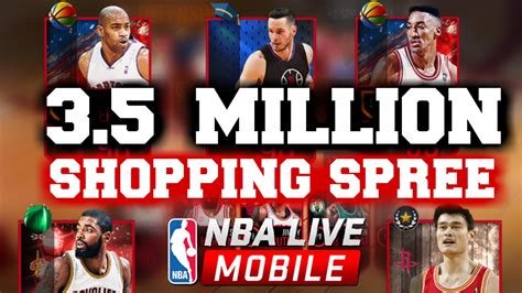 3 5 Million Coin Shopping Spree 89 Ovr Lineup Nba Live Mobile Youtube