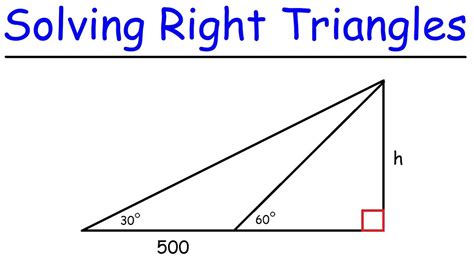Trigonometry How To Solve Right Triangles Youtube