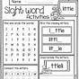 From Sight Word Worksheet