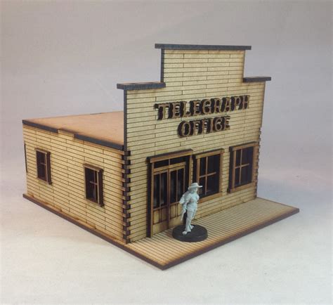 Telegraph Office 28mm Old West Building Atomic Laser Cut Designs
