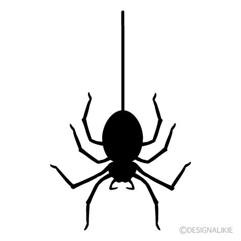 Hanging Spider Silhouette Clip Art Free Png Image｜illustoon