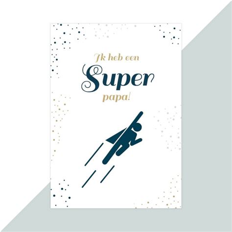 Met groene waterverf achtergrond, goudlook sterren en. Vaderdag kaart super papa - Lacarta