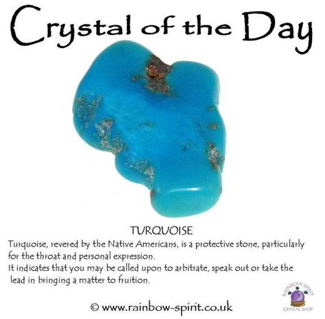 Crystal Of The Day Turquoise Crystal Healing Stones Gems And