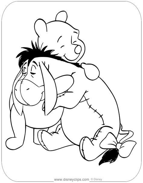 Winnie The Pooh Eeyore Coloring Pages Disneyclips Com