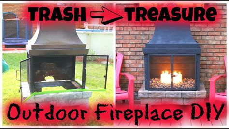 Trash To Treasure Outdoor Fireplace Diy Youtube