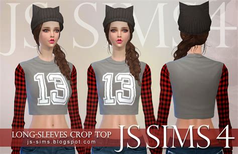 My Sims 4 Blog Long Sleeve Crop Tops For Teen And Adult