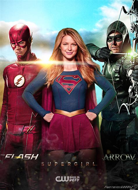 The Flash Supergirl Arrow Cw Poster By Timetravel6000v2 On Deviantart