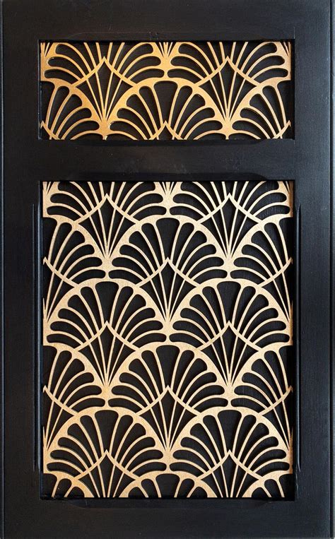 Art Deco Panel Wooden Inlay Panel In Art Deco Design Stencil Up