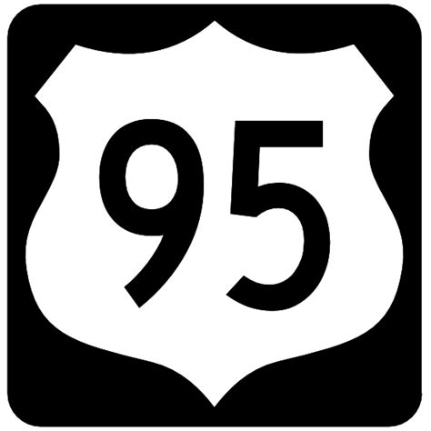 Highway 95 Sign With Black Border Magnet