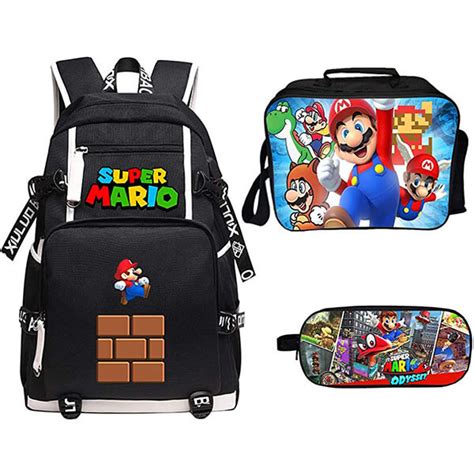 Running Mario School Backpack Full Set