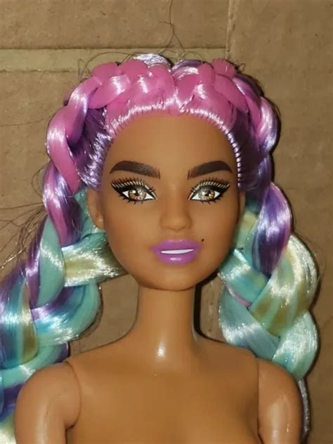 Barbie Extra 1 Nude Aa Doll Articulated Black Hair Afro Braids New Daisy Face 10 69 Picclick