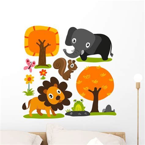 Animals Character Design Wall Decal Sticker Set Wallmonkeys Individual