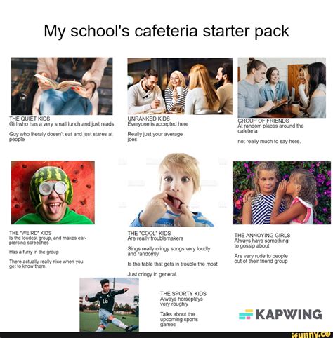 My Schools Cafeteria Starter Pack The Quiet Kids Girl Who Has A Very