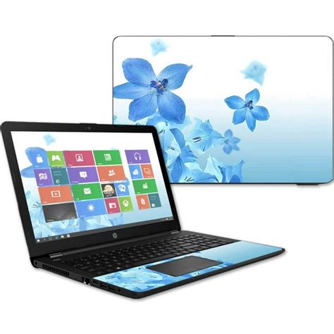 Mightyskins Skin For Hp 15t Laptop 156 2017 Blue Flowers