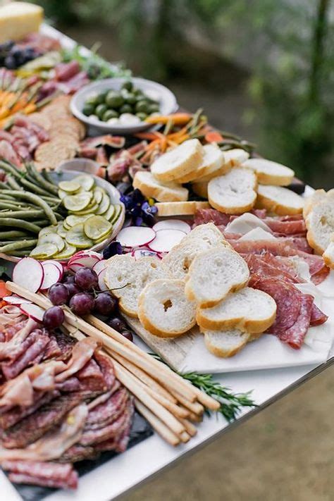 19 grazing tables perfect for your cocktail hour outdoor wedding foods food charcuterie board