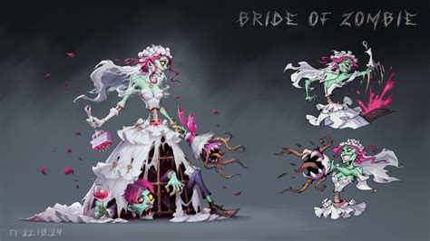Wallpaper Artwork Digital Art Women Zombies Undead Fantasy Art Brides Grin White Dress