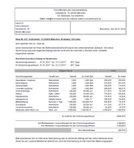 Jede zweite nebenkostenabrechnung ist fehlerhaft. Muster Nebenkostenabrechnung