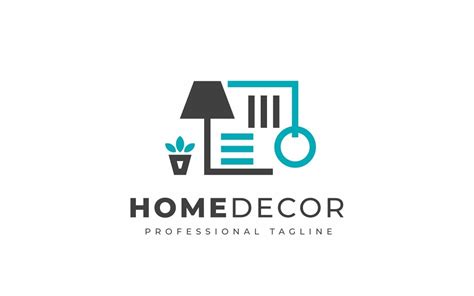 Home Decor Logo Vector Logo Design Template In Simple Linear Style