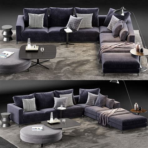 Minotti freeman corner sofa system c computer generated 3d model. Minotti Andersen Sofa 5 3D | CGTrader