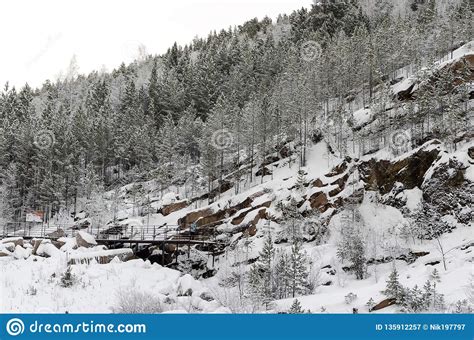 Winter Landscape Of The Natural Park Of The Rock Stock Image Image Of