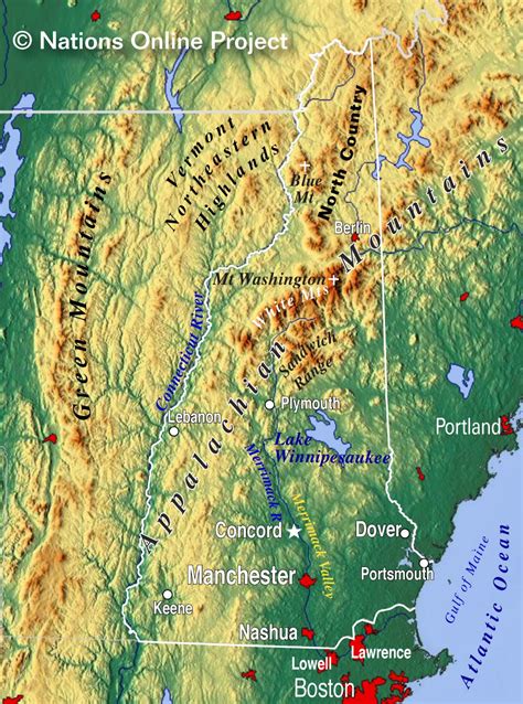 Map Of Maine And New Hampshire Border