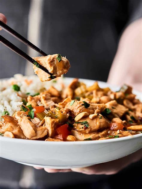 Slow Cooker Kung Pao Chicken Recipe Easy And Healthy 15 Minute Prep