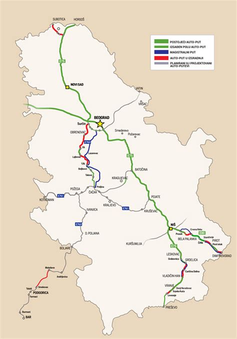 Najnovija Detaljna Mapa Srpskih Autoputeva Evo Koji Su Delovi Koridora