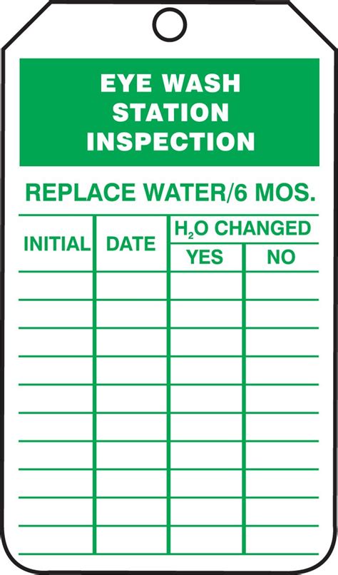 Eye Wash Station Inspection 25 Pack Industrial