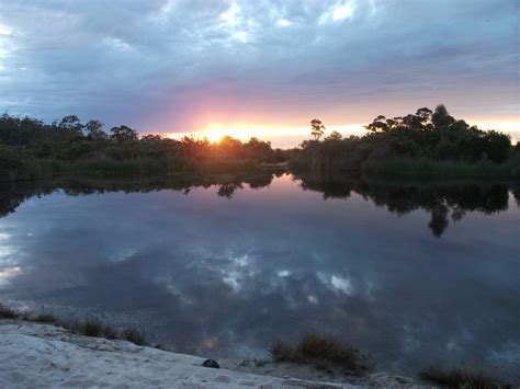 Sunset Over Fraser Sand Island Fraser Island Island