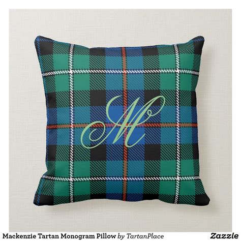 Mackenzie Tartan Monogram Pillow Monogram Pillows