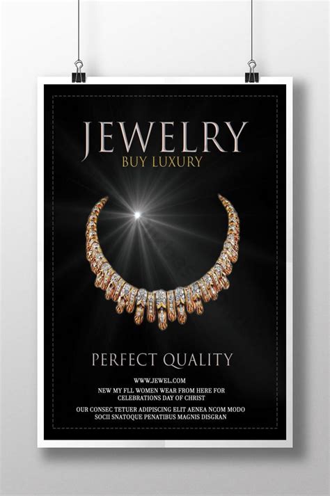 Elegent Jewelry Promotion Poster Psd Free Download Pikbest