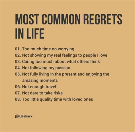Most Common Regrets People Have In Life Life Quotes Life Lessons