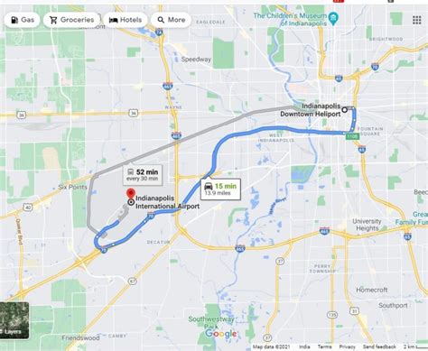 Free Indianapolis Indy Airport Map And Directions